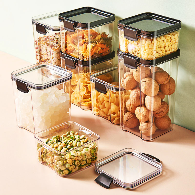 STACKABLE 》Airtight Food Storage Container Spice Jar Box Kitchen Bekas ...