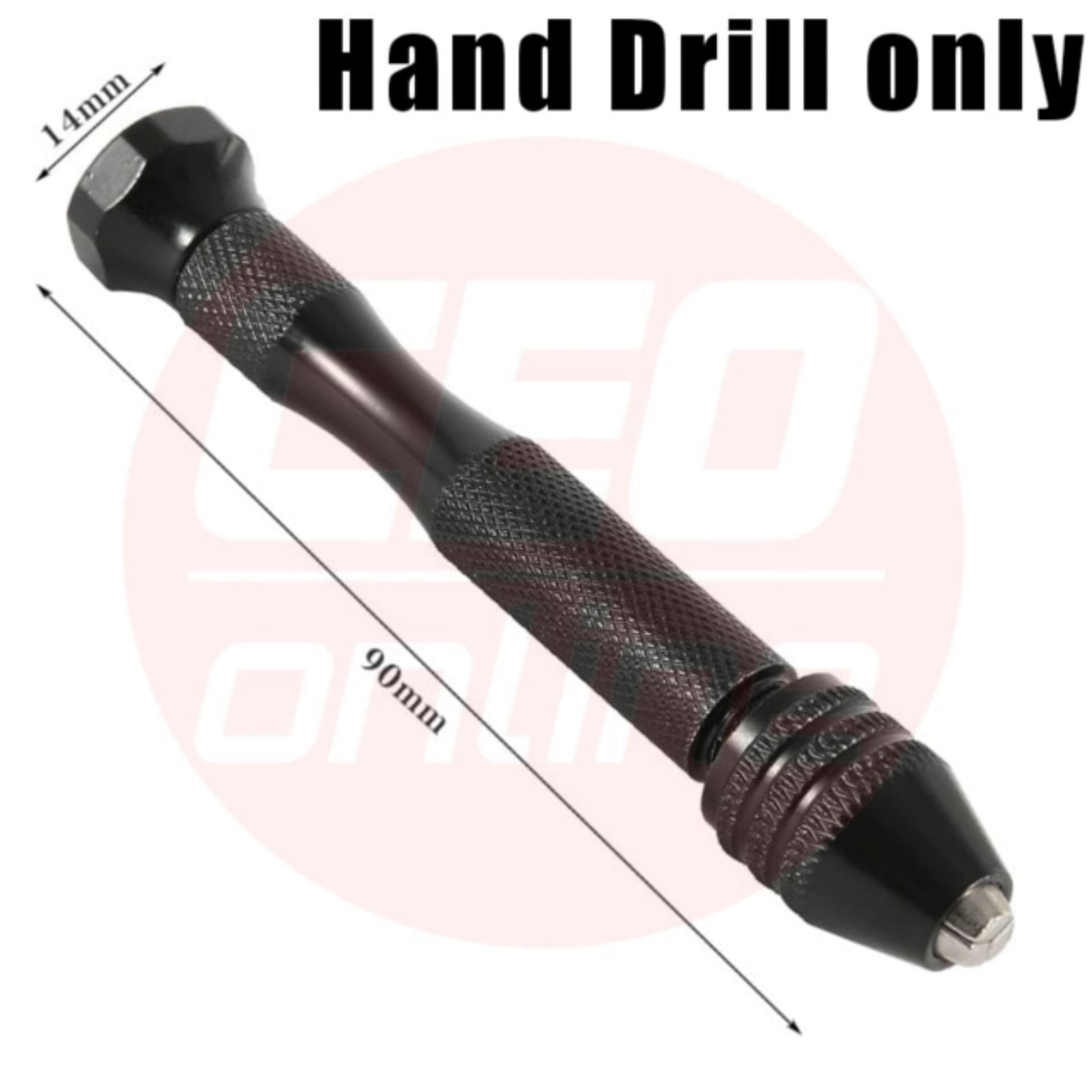 CEO Mini Micro Aluminum Hand Drill With Keyless Chuck HSS Steel Twist ...