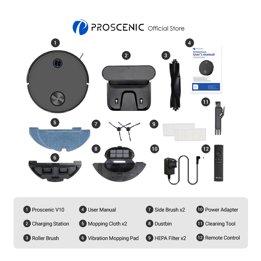 Proscenic V10 Robot Vacuum Cleaner