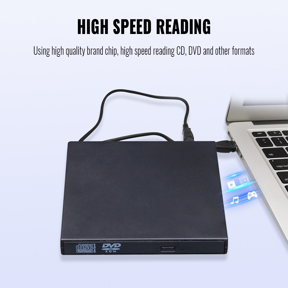 External CD DVD Drive USB Slim Portable External DVD Player Optical ...
