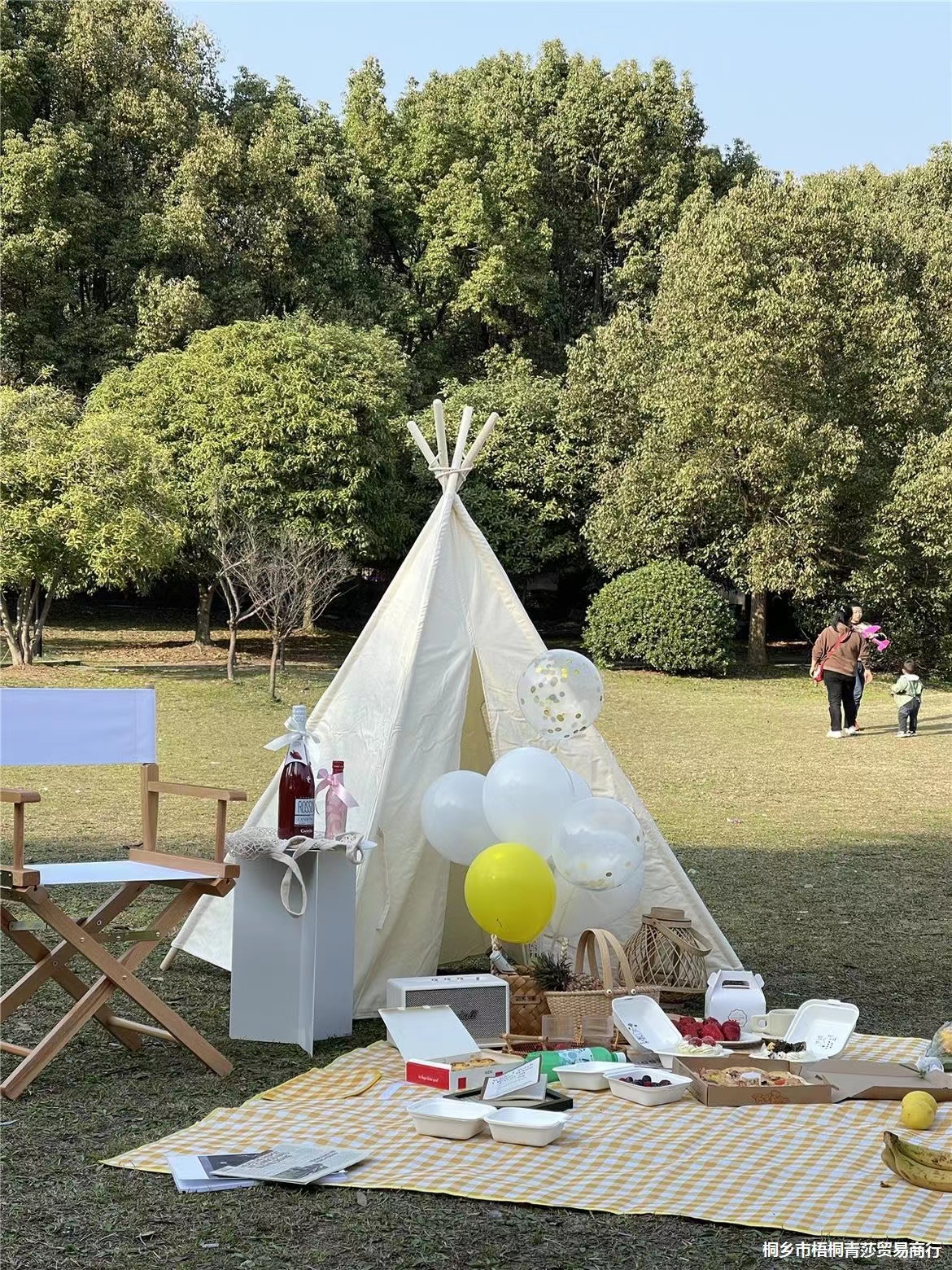 Baby Portable Canva Tipi Triangle Fold Teepee Kids Room Deco Picnic ...