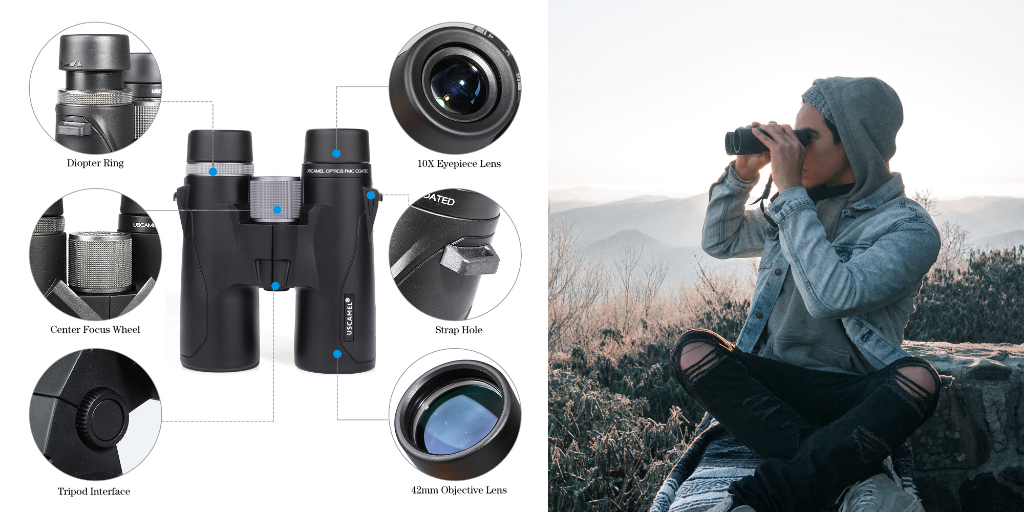 USCAMEL 8x42 Waterproof Binoculars - Professional Outdoor Optics