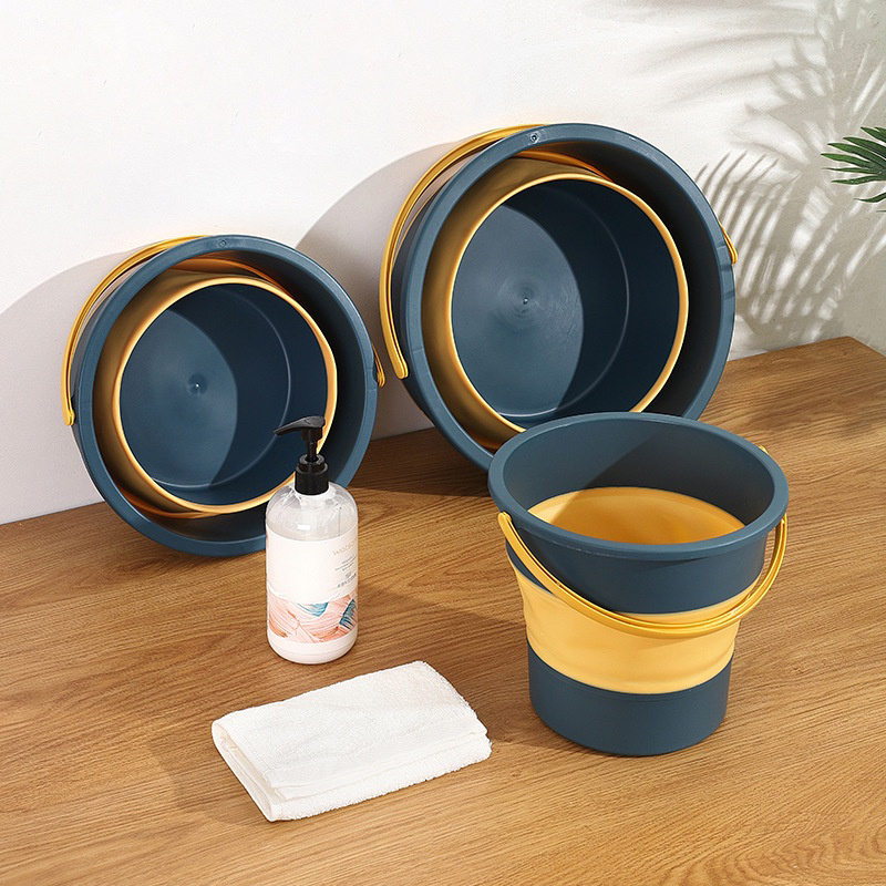 SPACE SAVE Portable Handle Folding Bucket Collapsible Water Container ...