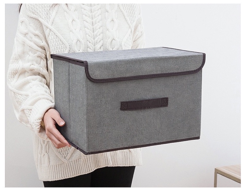 Storage Boxes Foldable Storage Organiser Box with Handle Clothing ...