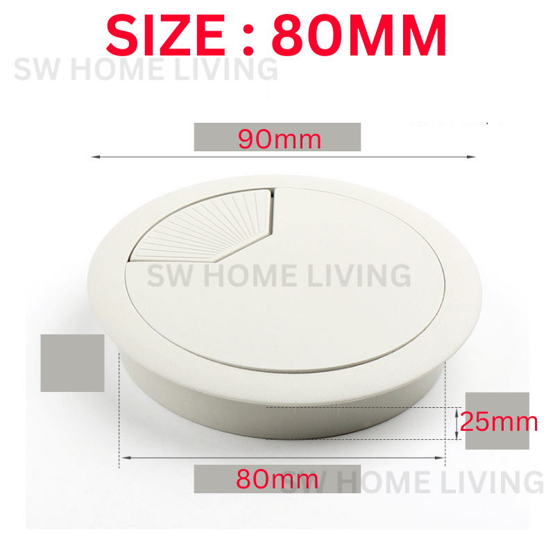 SW Desk Cable Hole Cover (Plastic Cable Grommet) Computer Cap Wire ...