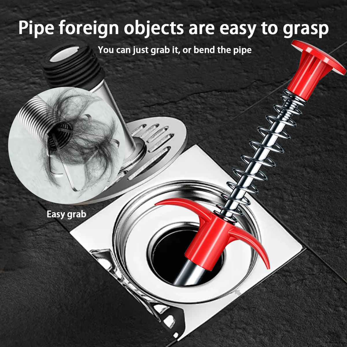 Drain foreign object extractor Garbage four-claw extractor Toilet ...