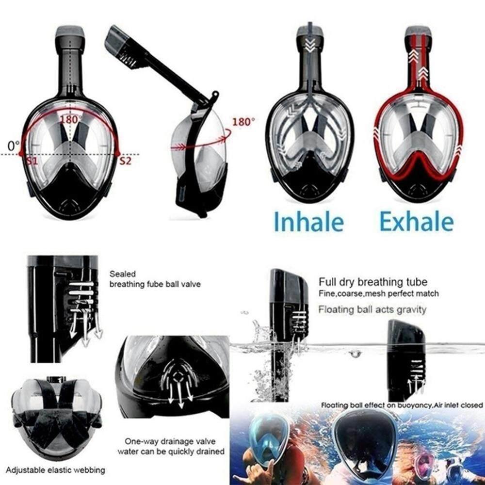 Snorkeling Mask for Adult Kids Snorkel Set Full Face Snorkeling Gear ...