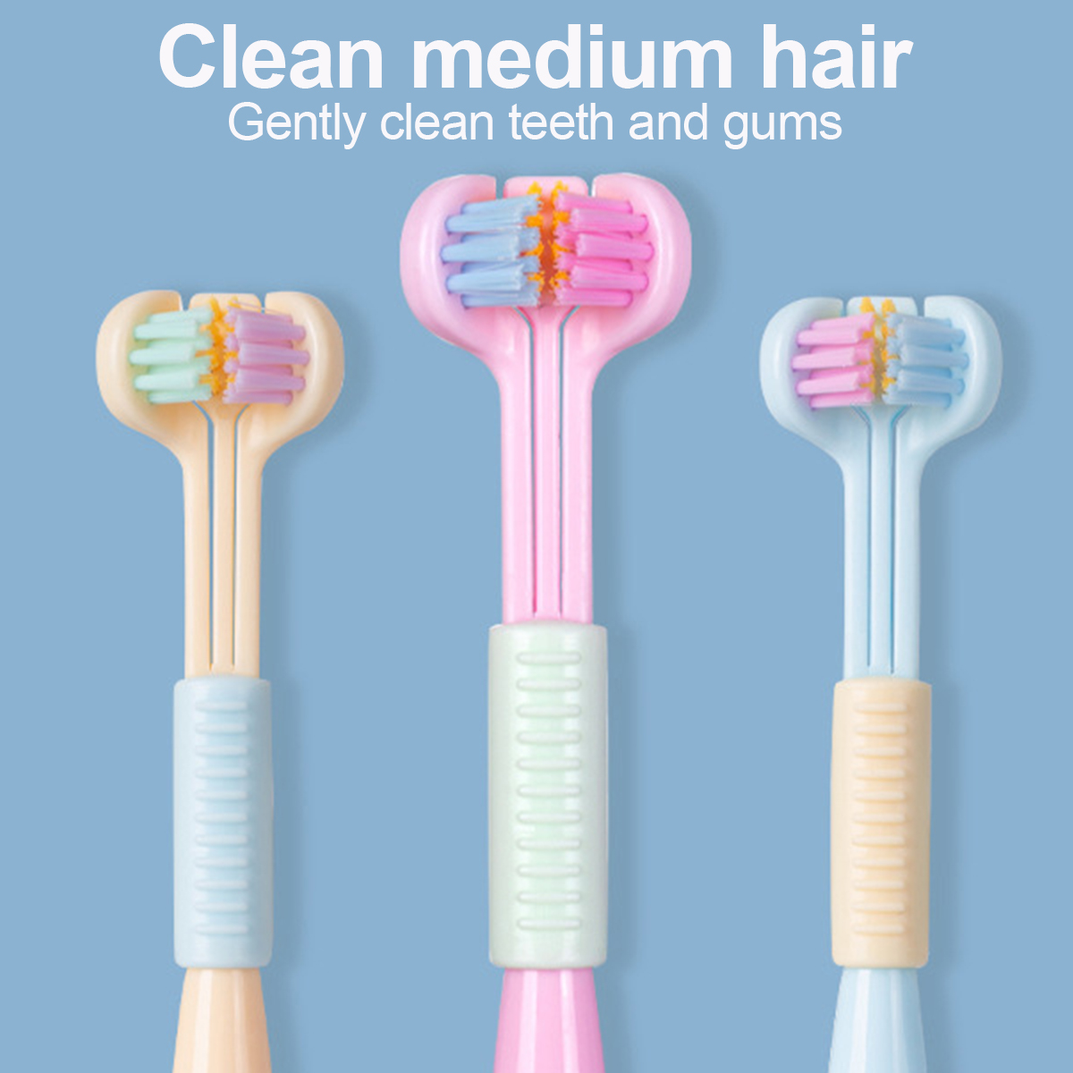 Three Sided Soft Hair Tooth Toothbrush Ultra Fine Soft Toothbrush Oral ...