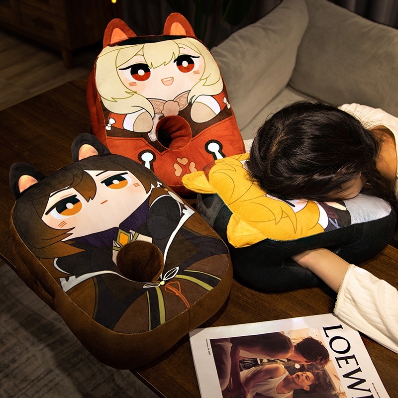 Genshin Impact Pillow Warm Hands Sleep Nap Pillow 丨Xiao Raiden Shogun ...