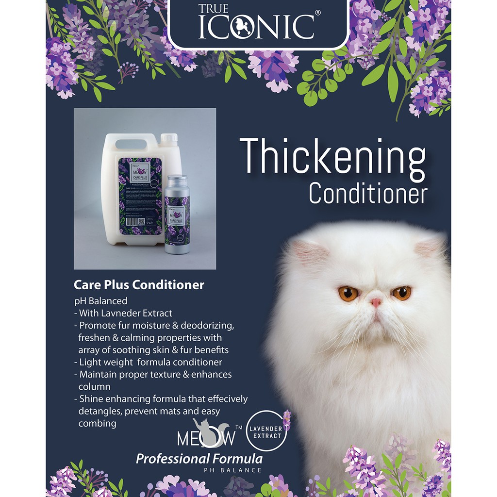 True Iconic Meow Care Plus Conditioner 4.54L / Cats / Kitten / Grooming ...