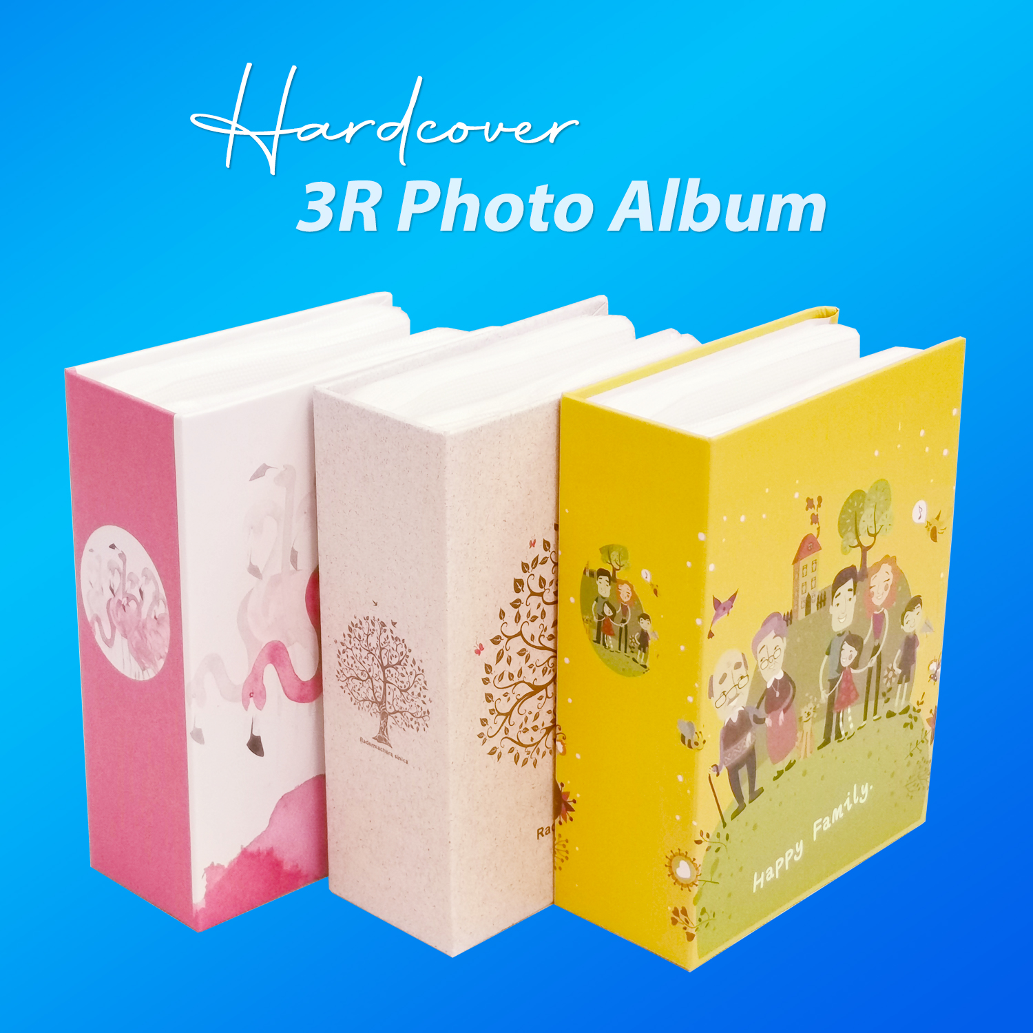 Photo Album 3R | SQUARE Photo 3.5 inch Album | Hardcover Pocket Album ...