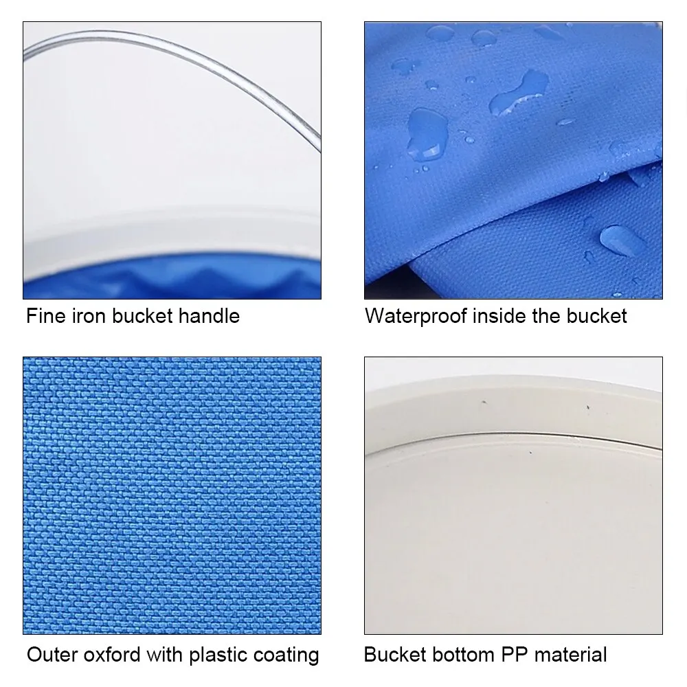 Foldable Pail 9L/11L/13L Portable Folding Collapsible Basin Outdoor Car ...