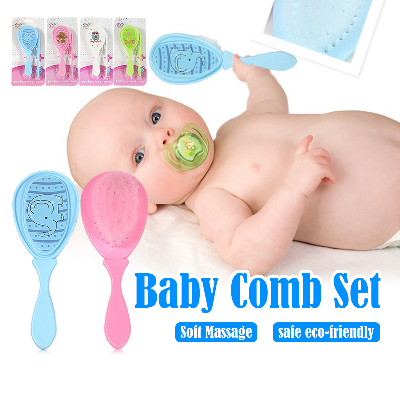 Baby Hair Brush Safety Soft Comb Set Cartoon Cute Kids Comb Grooming ...