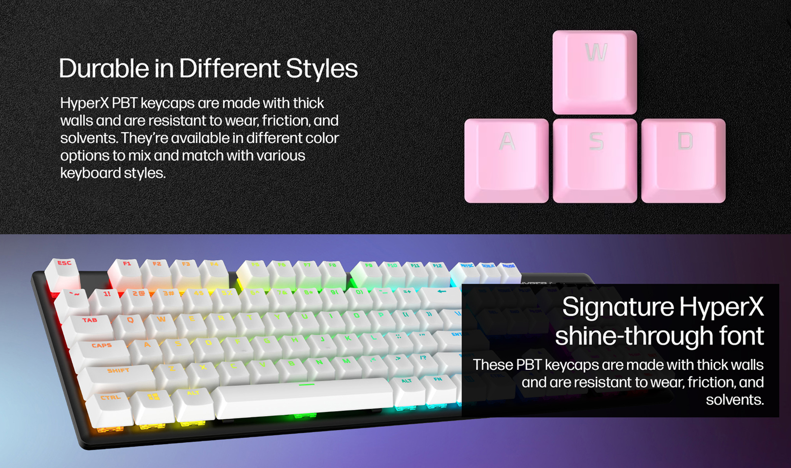HyperX Full Key Set Keycaps - Black/White/Pink | Shopee Singapore