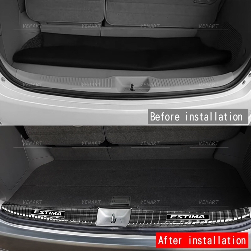 Vemart toyota estima acr50 car rear trunk inner guard protector ...