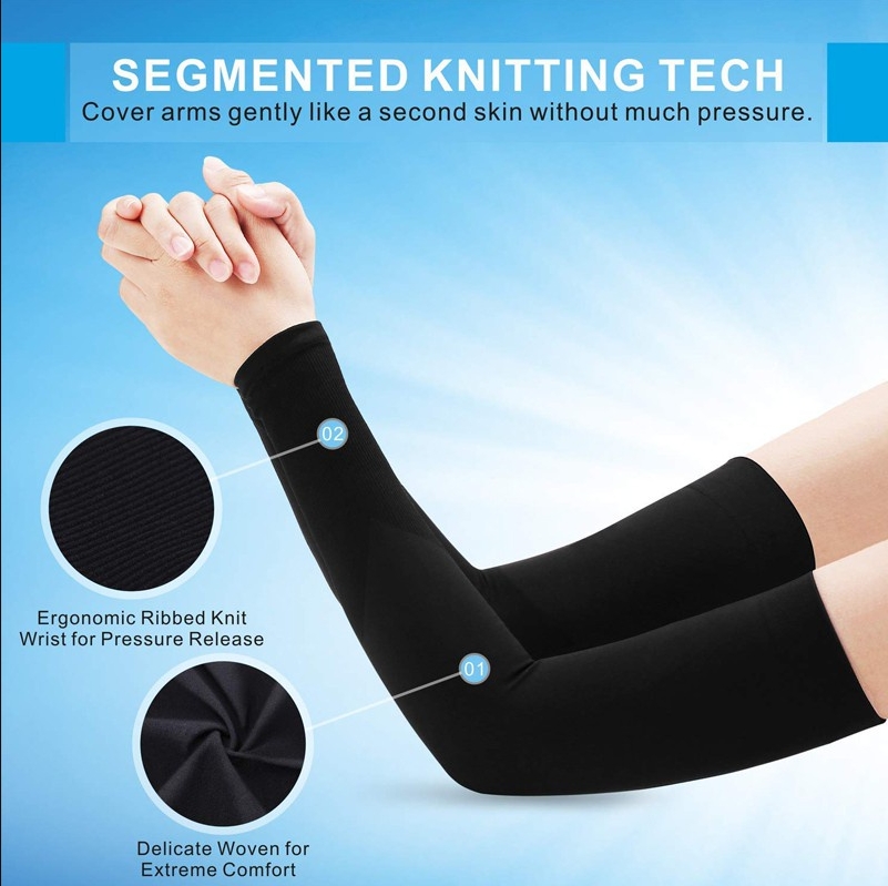 Ice Sleeve Cooling Hand Sock UV Protection Arm Sleeves Thin Men Sport ...