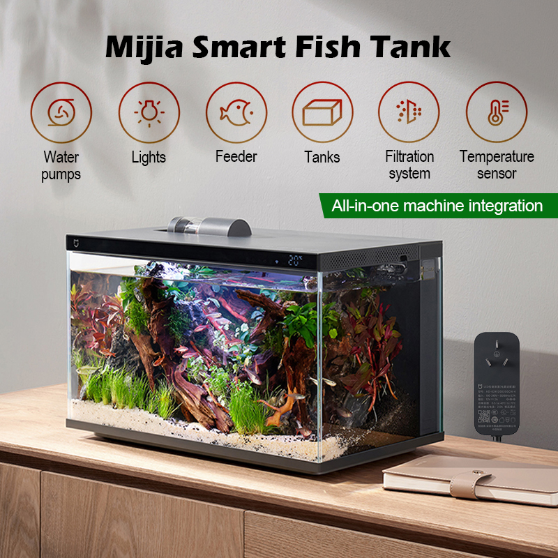 Xiaomi Mijia Smart Fish Tank Glass Aquarium Tanks APP Control One-Key ...