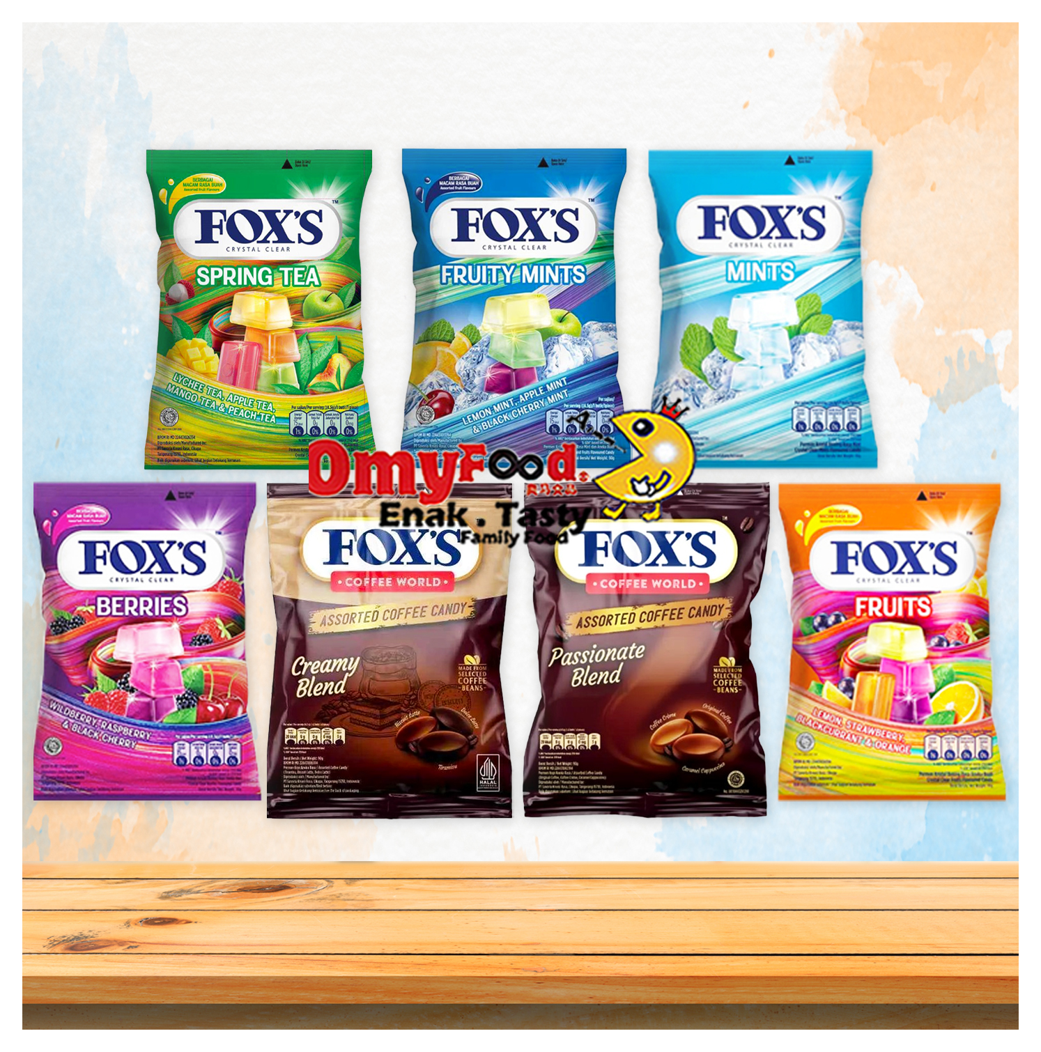 90g Fox's Crystal Clear [Berries / Fruits / Mints / Fruity Mints ...