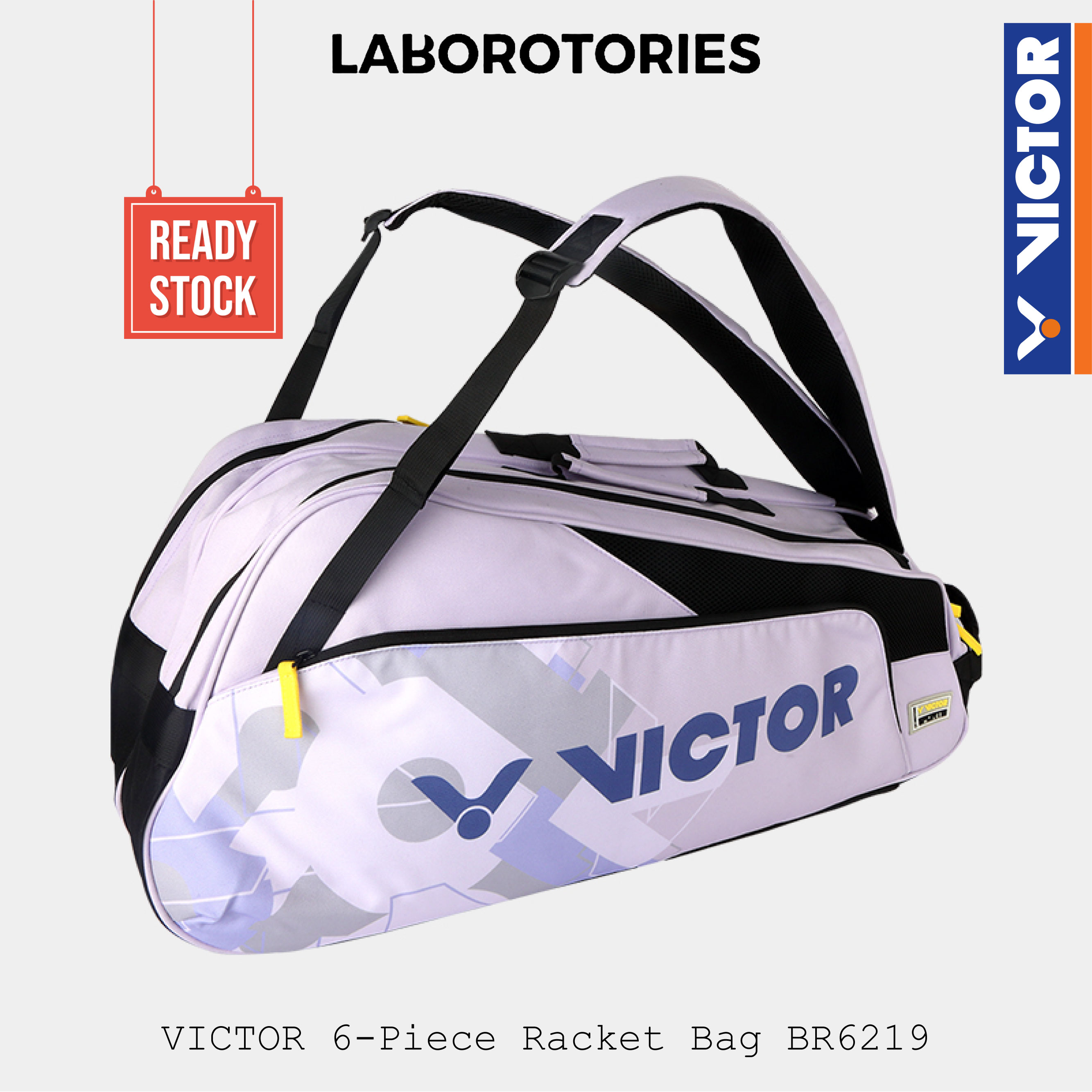 [LABOROTORIES] VICTOR 6-Piece Racket Bag BR6219 (Free P.R IND 7C ...