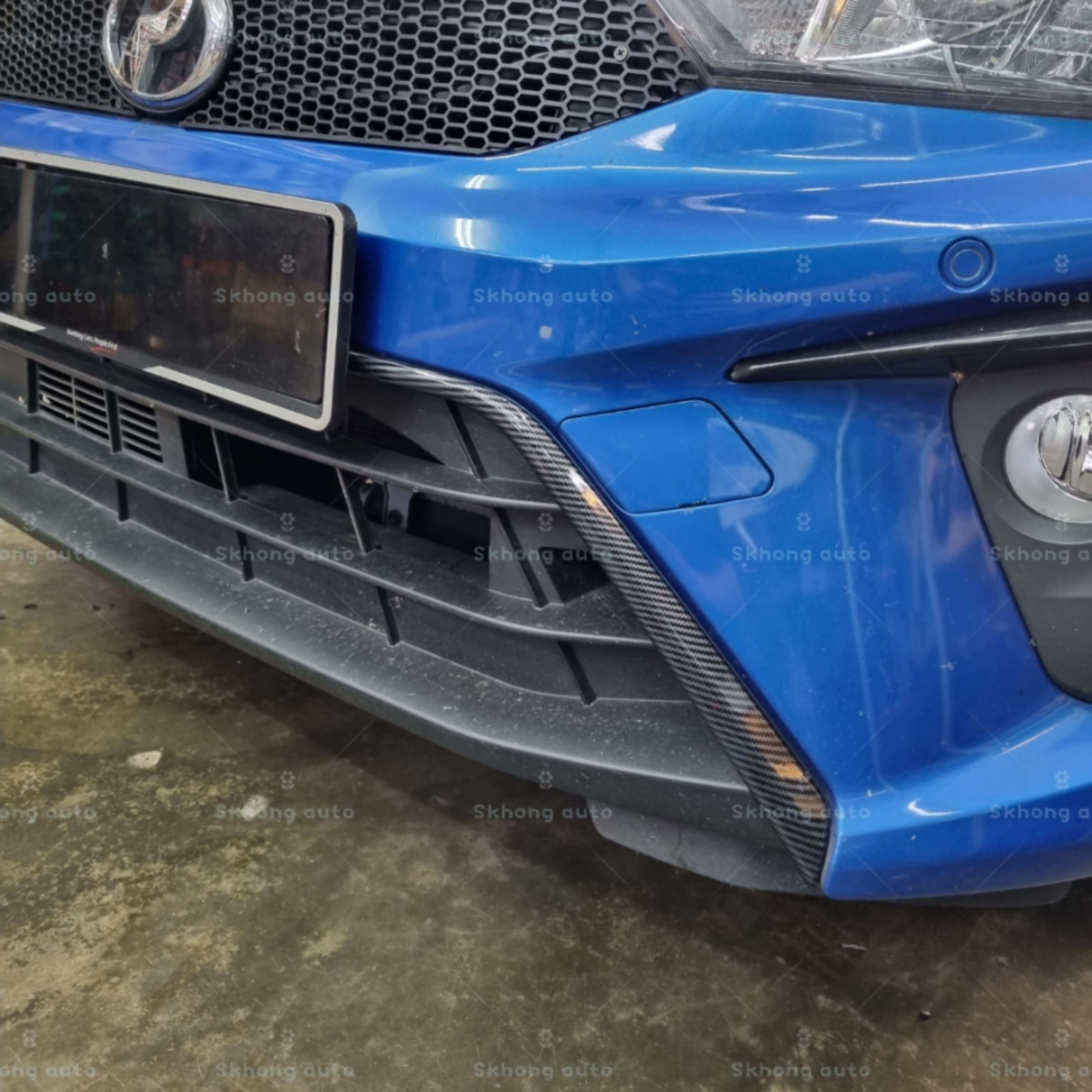perodua bezza 2019-2023 front bumper trim garnish accessories Carbon ...