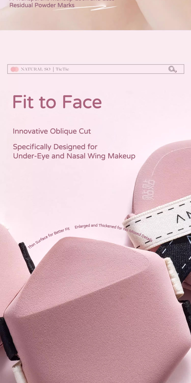 AMORTALS Tietie Air Cushion Makeup Puff Set 尔木萄贴贴粉扑 双面气垫粉扑干湿两用双绷带不易吃粉底液 ...