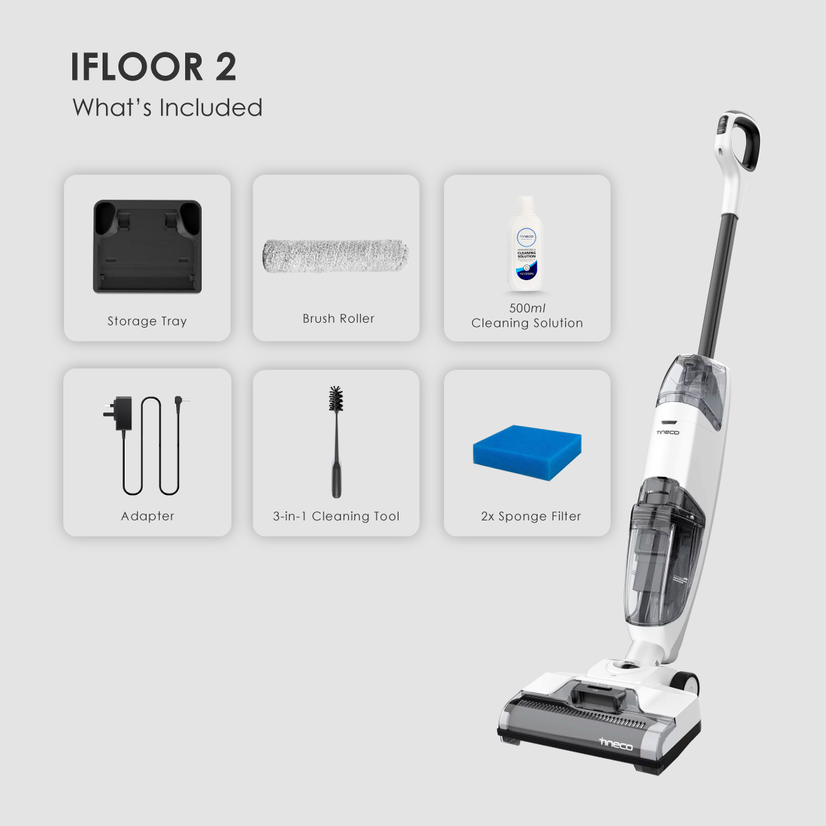 Tineco iFloor 2 Cordless Wet Dry Floor Washer Vacuum Cleaner Self