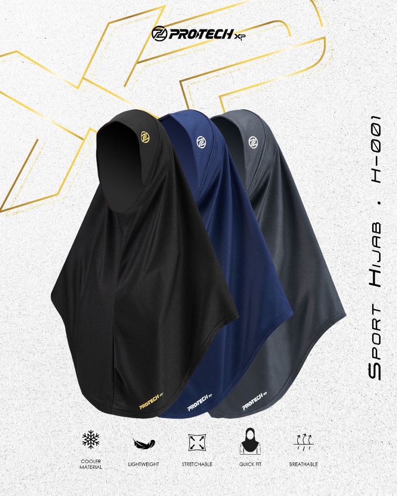 Protech H-003 Long Sport Tudung Sukan Hijab (H003-LABUH & H002-PENDEK ...