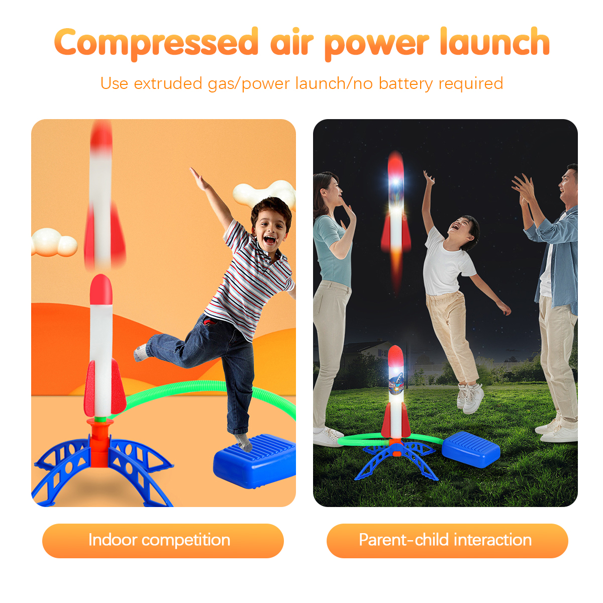Rocket Toys For Kid Air Rocket Launcher Toys Outdoor Child Play Toy ...