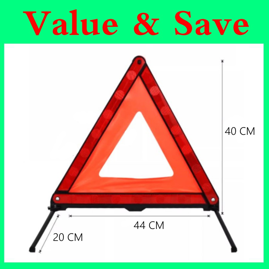 Car Warning Triangle Reflector Foldable Safety Road Sign Emergency ...