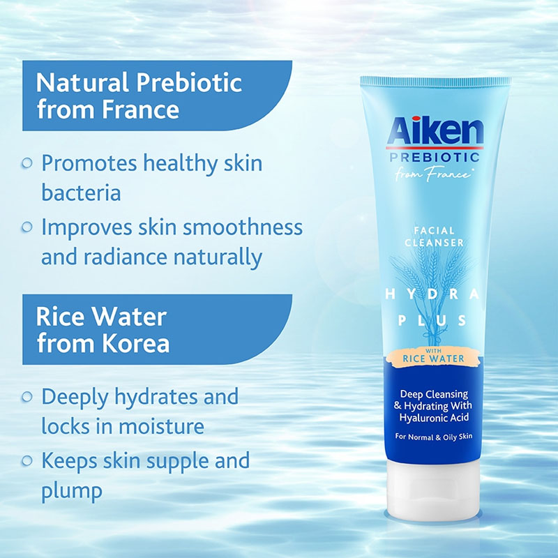 Aiken Prebiotic Hydra Plus Foam Cleanser With Rice Water 120g ...
