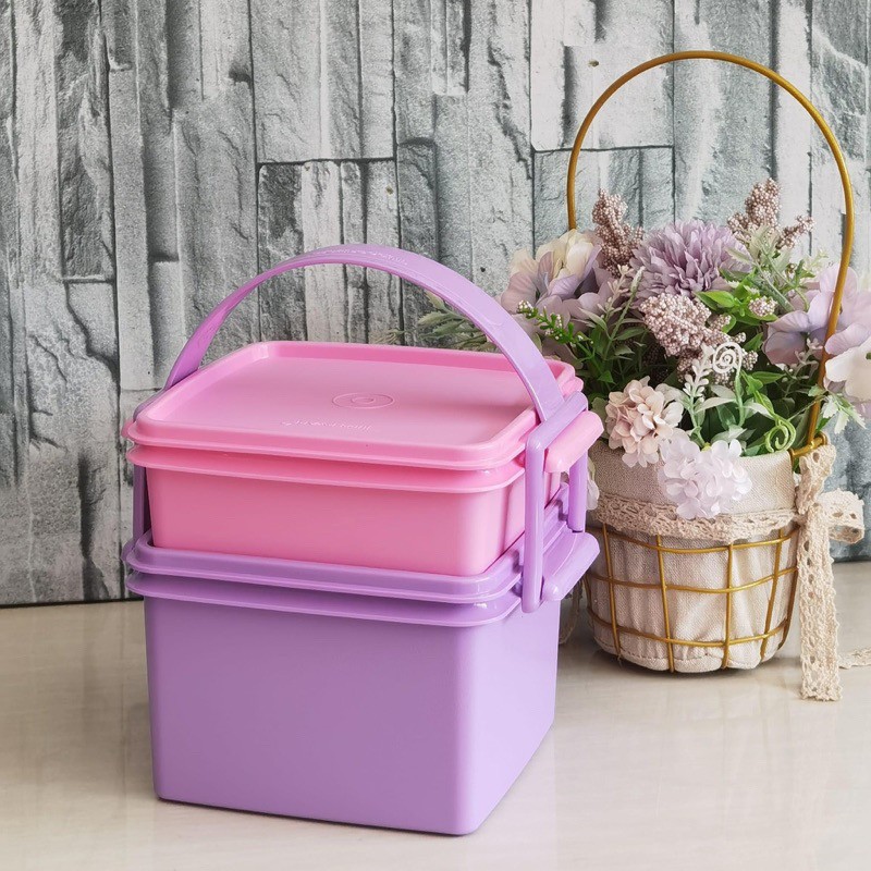 Tupperware Double Deep With Cariolier 1.7L/ Jumbo goody box/ Tupperware ...