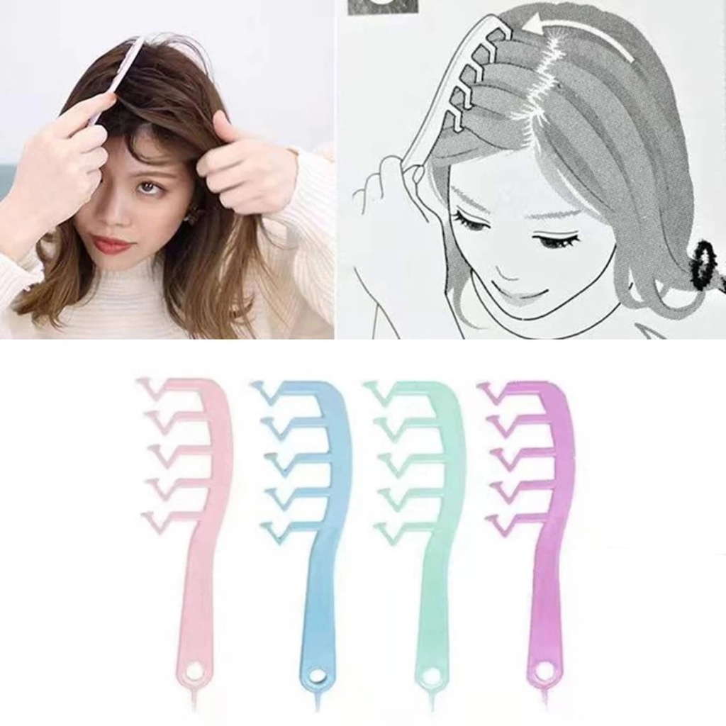 JEFFMUI Z Shaping Comb Bangs Hair Fluffy Comb Z字发缝梳子Sikat Rambut ...