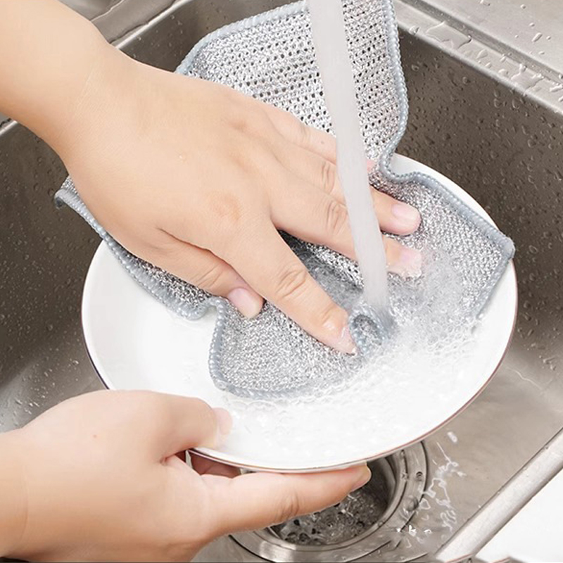 SCRATCH FREE Reusable Stainless Steel Wire Cleaning Cloth Rust Stain ...
