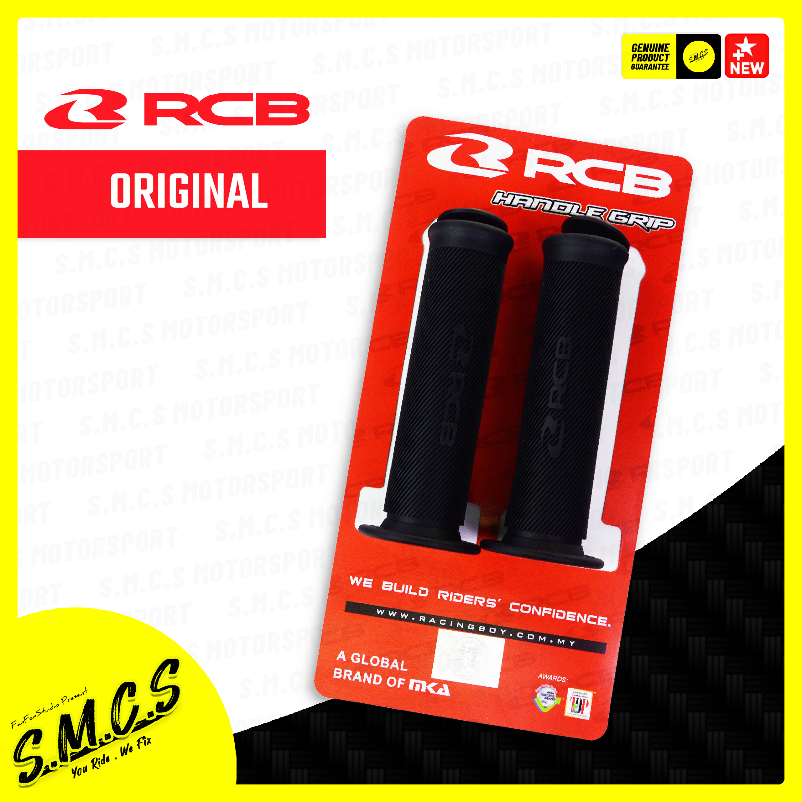 RACING BOY RCB HG66 Handle Grip (BLACK) Universal Anti-skid Shock ...