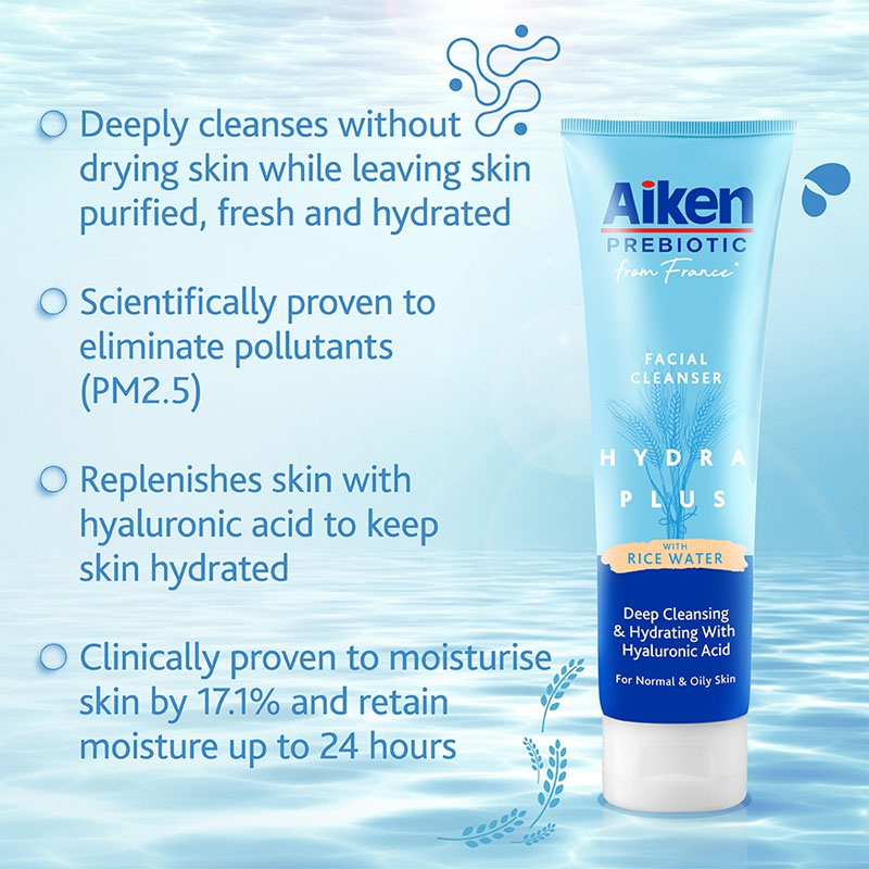 Aiken Prebiotic Hydra Plus Foam Cleanser With Rice Water 120g ...