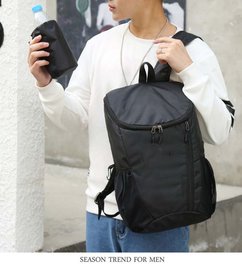 Foldable Backpack Outdoor Travel Bag Drawstring Bag Beg Hiking Camping ...