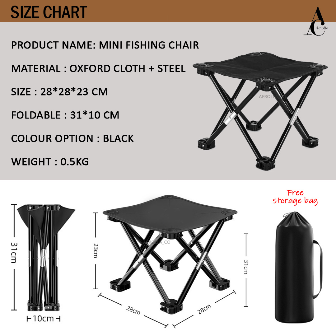 [NEW]Mini Portable Foldable Stool Chair Lightweight Outdoor Slacker ...