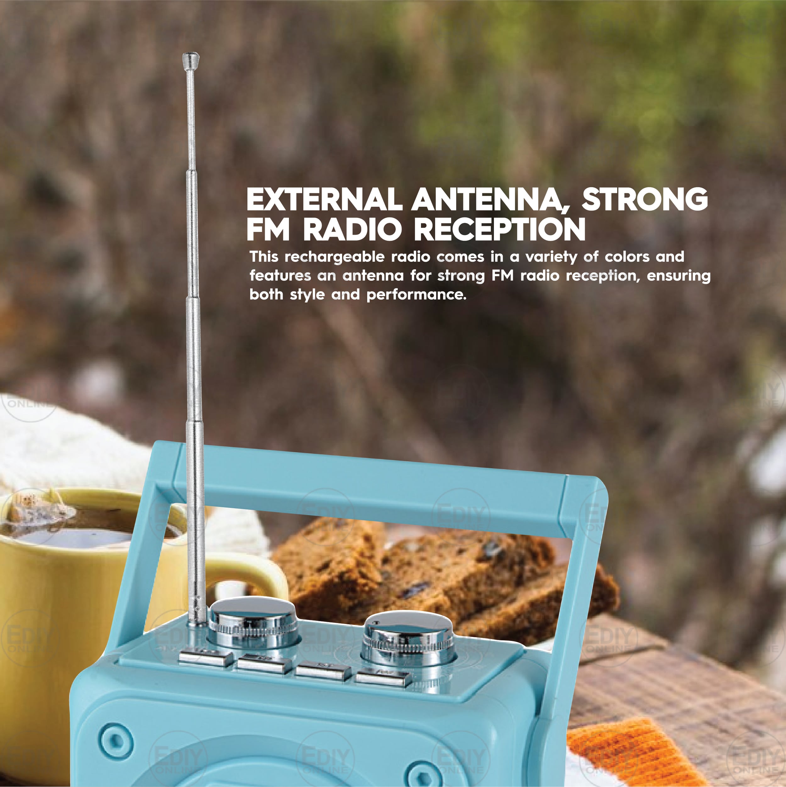 Mini Radio With Antenna 】Portable Retro Speaker FM Bluetooth MP3Player ...