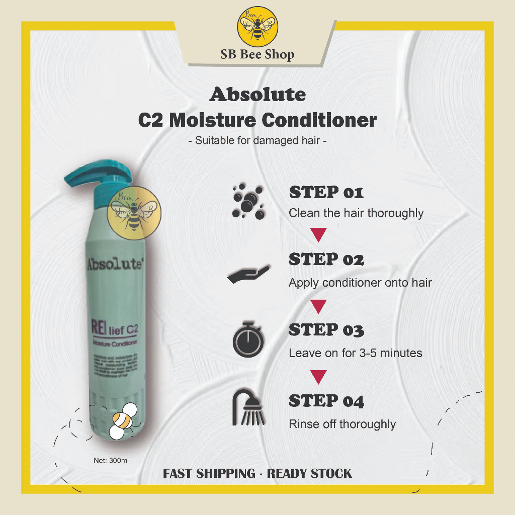 Absolute S2 Moisture Shampoo 300ml+C2 Moisture Conditioner 300ml ...