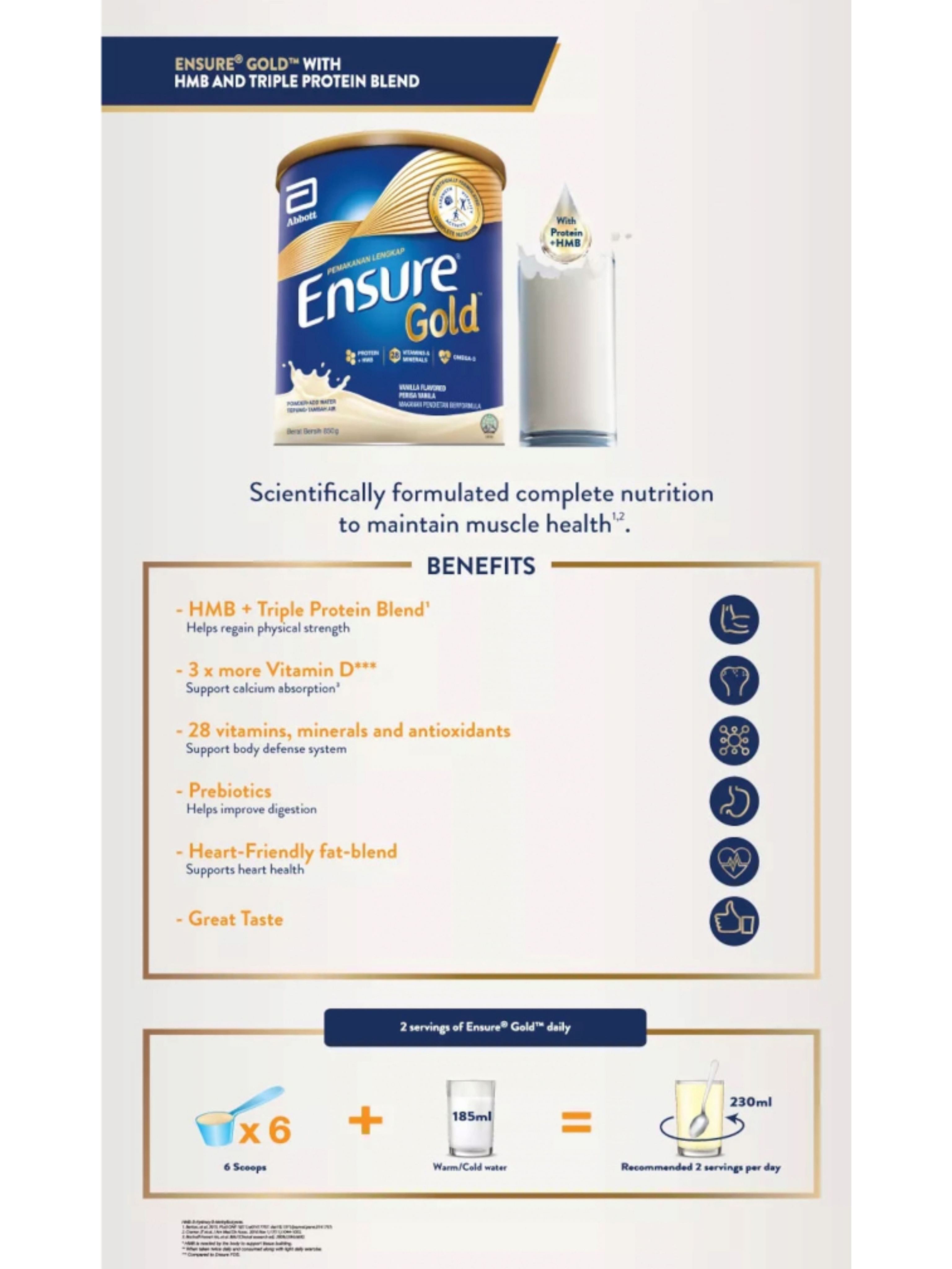 Ensure Gold Vanilla 1.48kg | Shopee Singapore