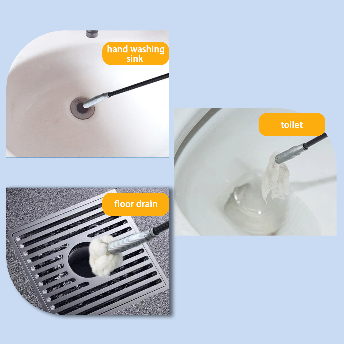 Drain foreign object extractor Garbage four-claw extractor Toilet ...