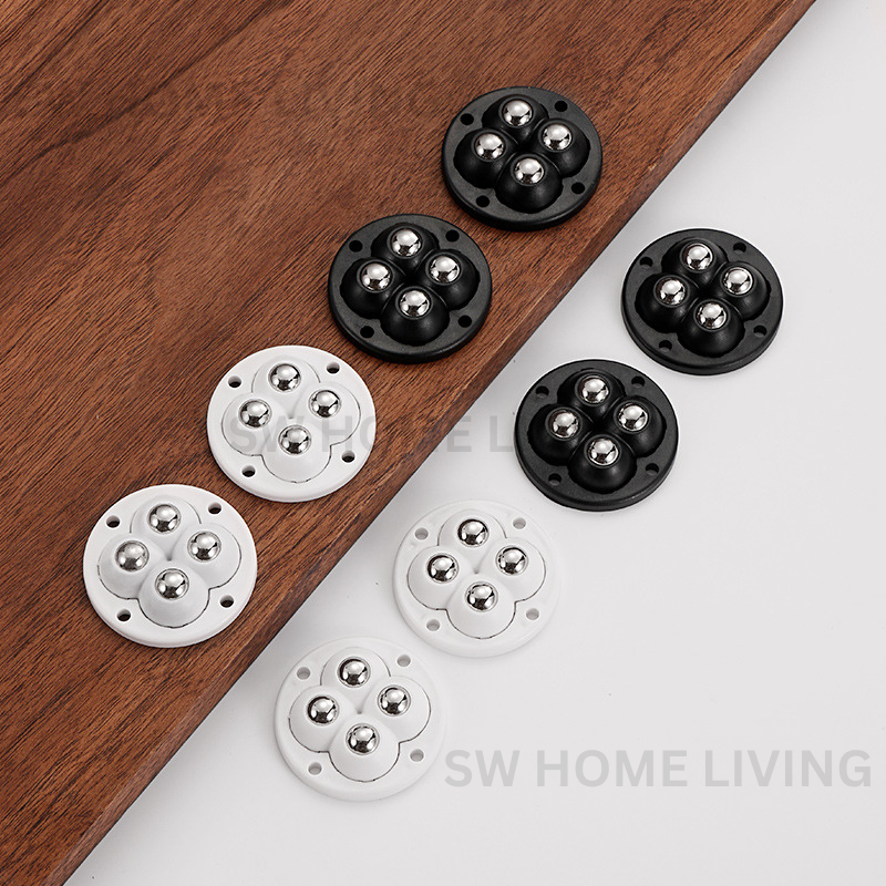 SW 4pcs Universal Mini Wheels Self Adhesive Wheels 360 Rotating Wheels ...