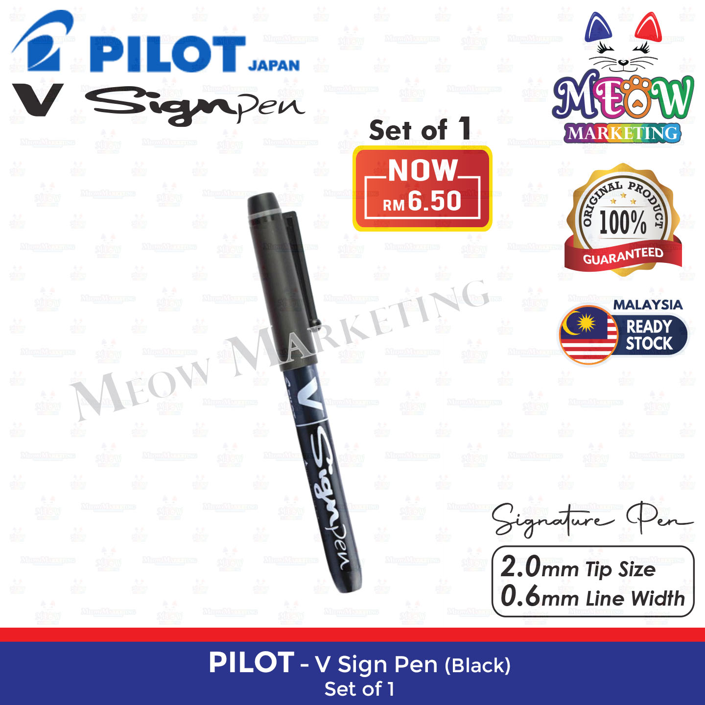 Pilot V-Sign pen - Black