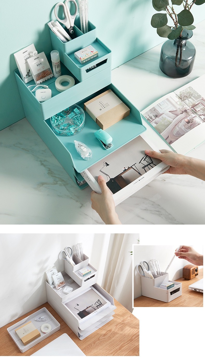 Stationery☑️File Document Letter Paper Tray Sorter Collection File Desk ...