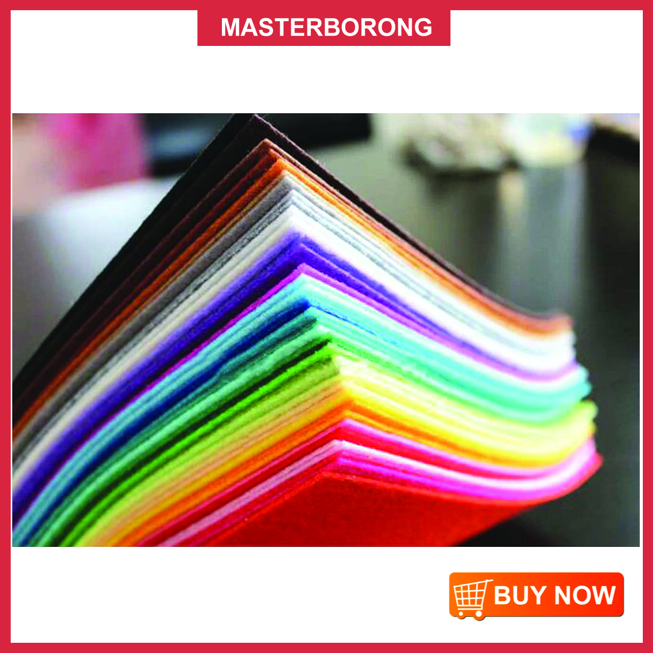 masterborong Felt Fabric Cloth Kain Felt 50x70cm Non Woven Fabric ...