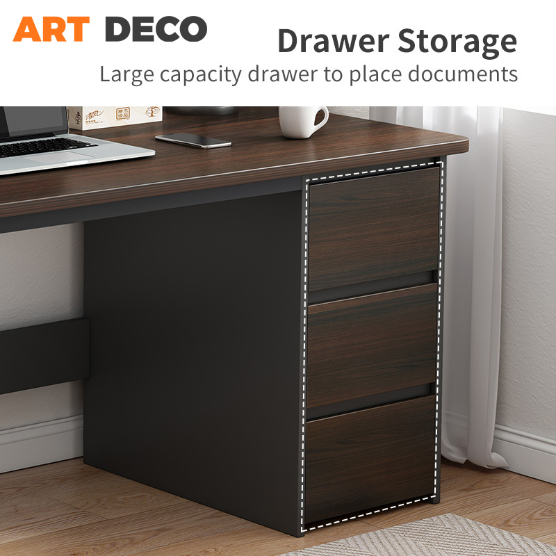 Study Table With Drawer Wooden Meja Belajar Home Office Table Student ...