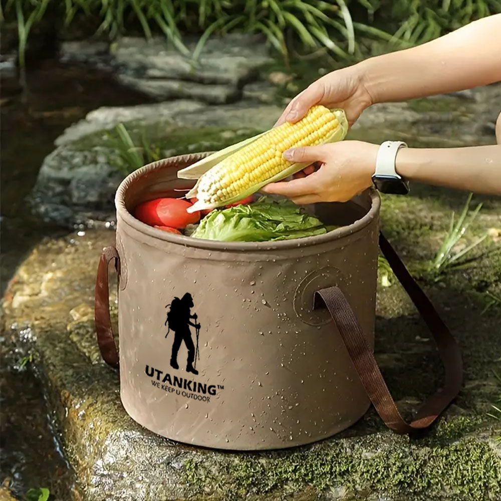 UtanKingTM Baldi Air Lipat Folding Water Bucket 500D PVC Camping ...