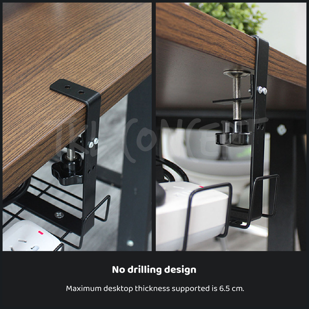 Under Desk Cable Management Wire Organizer Tray Table Pc Cabel Manager ...