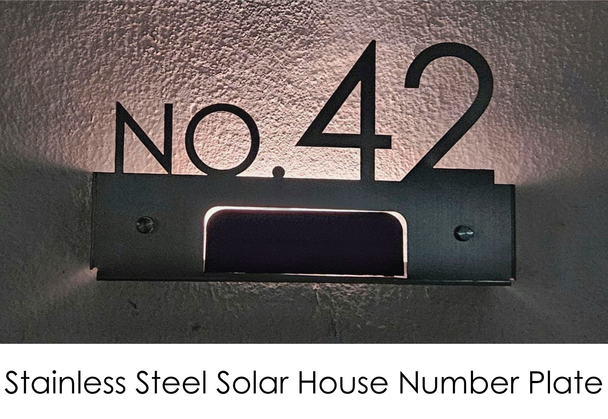 Solar Stainless Steel House Number Plate House Signage Sign Plate ...