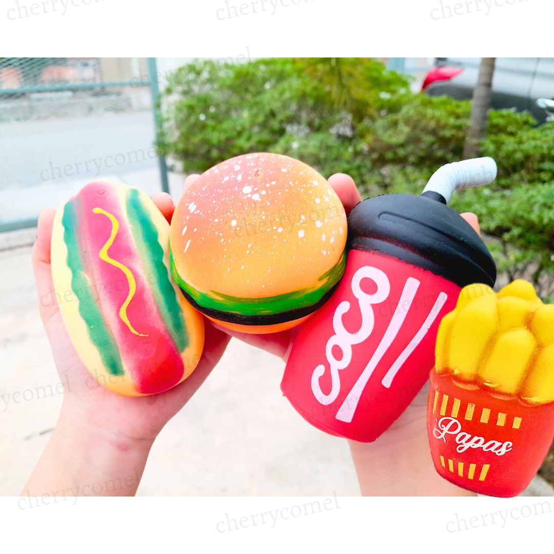 Food Squishy Kawaii Burger Fruits Apple Squishies Slow Rising ...